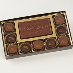 9 Pc Truffle Box with Logo Bar