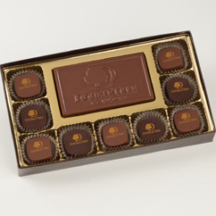 9 Pc Truffle Box with Logo Bar