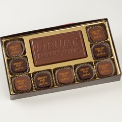 9 Pc Truffle Box with Logo Bar