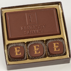 3 Pc Truffle Box with Logo Bar