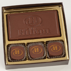 3 Pc Truffle Box with Logo Bar