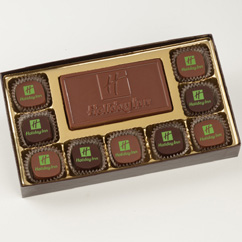 9 Pc Truffle Box with Logo Bar