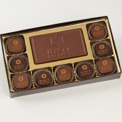 9 Pc Truffle Box with Logo Bar