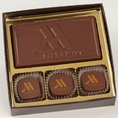 3 Pc Truffle Box with Logo Bar