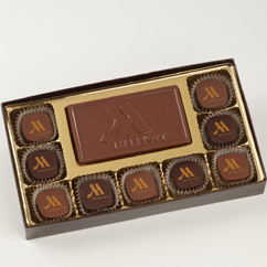 9 Pc Truffle Box with Logo Bar