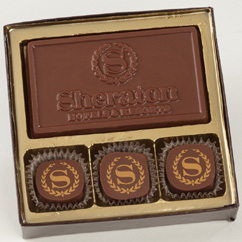 3 Pc Truffle Box with Logo Bar