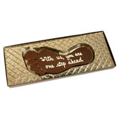 Chocolate Foot with Custom Message