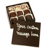 Small Chocolate Box filled with 9 Truffles and Custom Message 